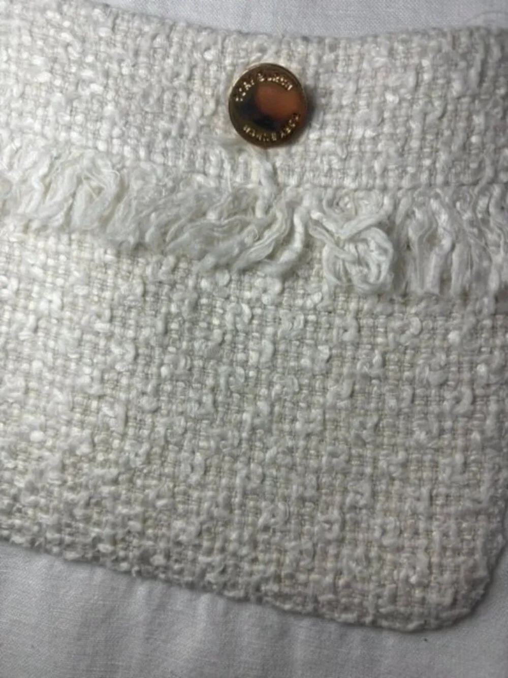 TORY BURCH White Fringe Dress